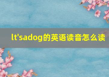 lt'sadog的英语读音怎么读