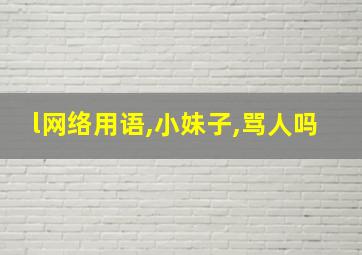 l网络用语,小妹子,骂人吗