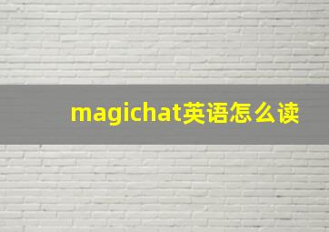 magichat英语怎么读