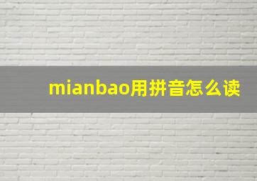 mianbao用拼音怎么读