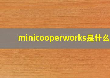 minicooperworks是什么车