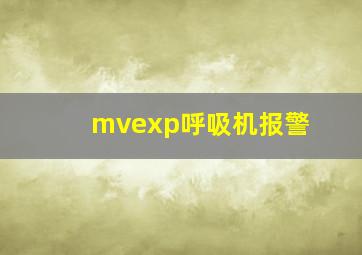 mvexp呼吸机报警