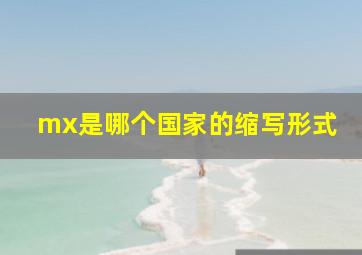 mx是哪个国家的缩写形式