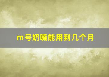 m号奶嘴能用到几个月