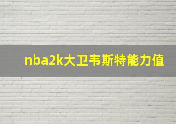 nba2k大卫韦斯特能力值