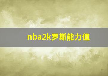 nba2k罗斯能力值