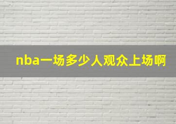 nba一场多少人观众上场啊