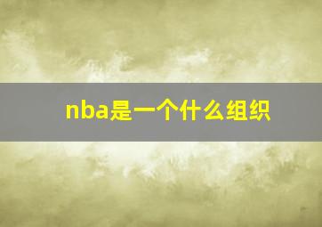 nba是一个什么组织