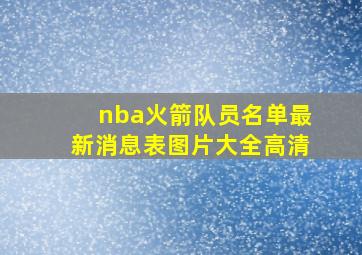 nba火箭队员名单最新消息表图片大全高清