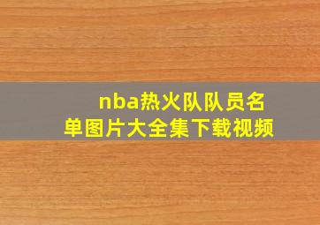 nba热火队队员名单图片大全集下载视频