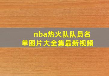 nba热火队队员名单图片大全集最新视频