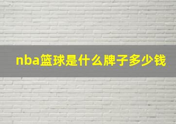 nba篮球是什么牌子多少钱