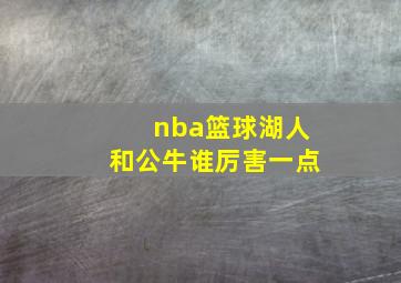 nba篮球湖人和公牛谁厉害一点