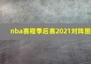 nba赛程季后赛2021对阵图