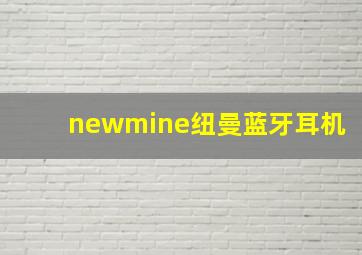 newmine纽曼蓝牙耳机