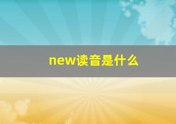 new读音是什么