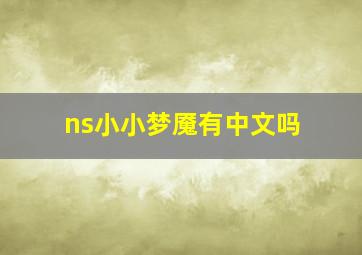 ns小小梦魇有中文吗