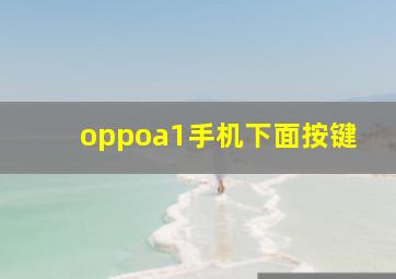 oppoa1手机下面按键