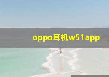 oppo耳机w51app