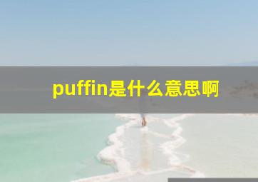 puffin是什么意思啊