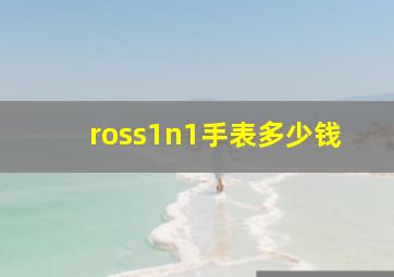 ross1n1手表多少钱