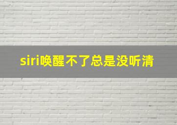 siri唤醒不了总是没听清