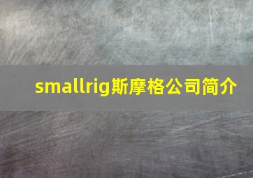 smallrig斯摩格公司简介