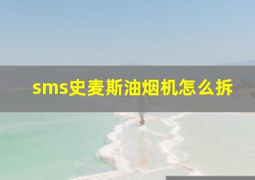 sms史麦斯油烟机怎么拆