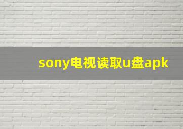 sony电视读取u盘apk