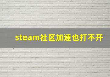 steam社区加速也打不开