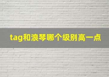 tag和浪琴哪个级别高一点