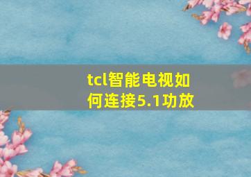 tcl智能电视如何连接5.1功放