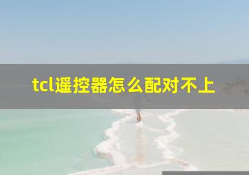 tcl遥控器怎么配对不上