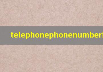 telephonephonenumber翻译中文