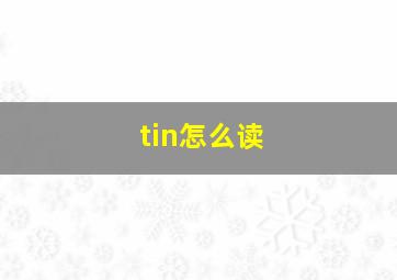 tin怎么读