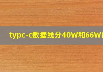 typc-c数据线分40W和66W的吗