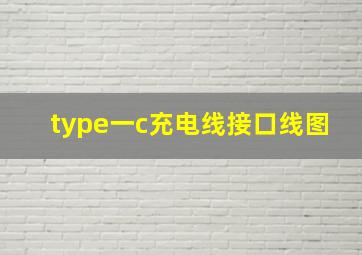 type一c充电线接口线图