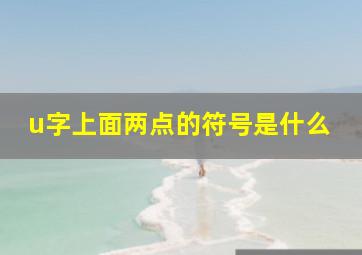 u字上面两点的符号是什么