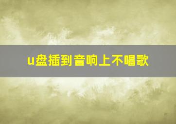 u盘插到音响上不唱歌