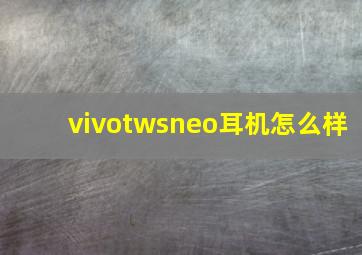 vivotwsneo耳机怎么样