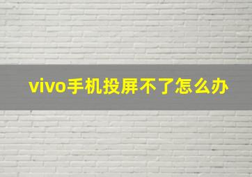 vivo手机投屏不了怎么办