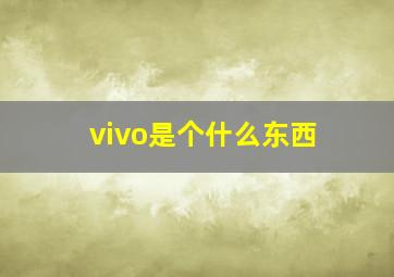 vivo是个什么东西