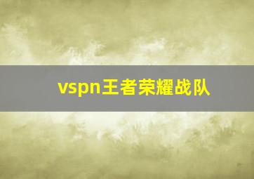 vspn王者荣耀战队