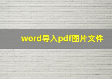 word导入pdf图片文件