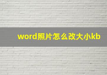 word照片怎么改大小kb