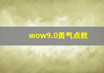 wow9.0勇气点数