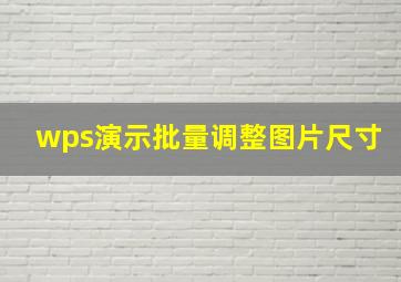 wps演示批量调整图片尺寸