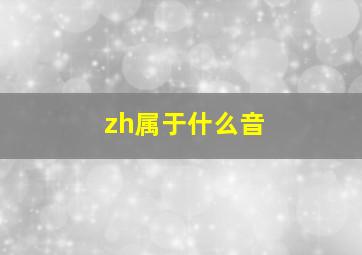 zh属于什么音