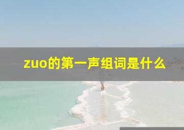 zuo的第一声组词是什么