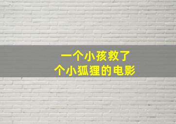 一个小孩救了个小狐狸的电影